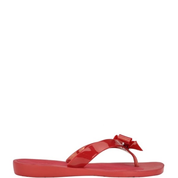 Guess Red Sandals with Bow Accent NWOT - Picture 4 of 10